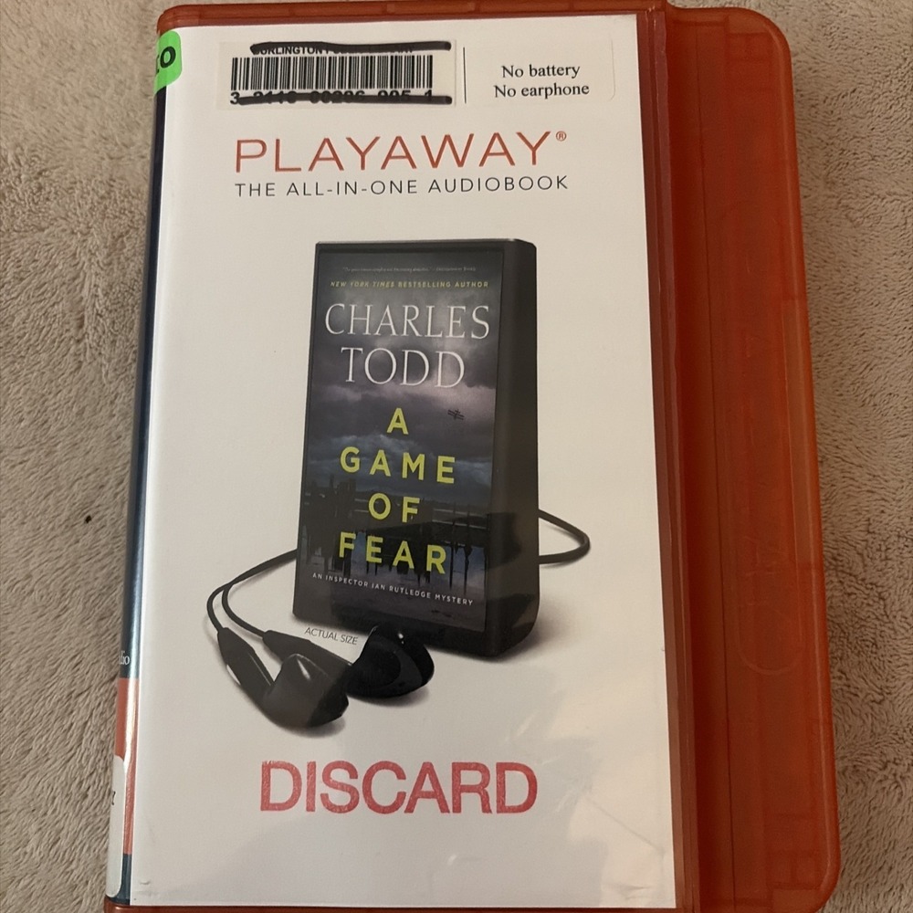 Playaway Audiobook Audio Book Ex Library - A Game Of Fear By Charles Todd